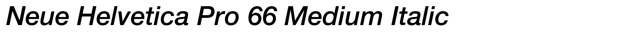 Neue Helvetica Pro 66 Medium Italic image